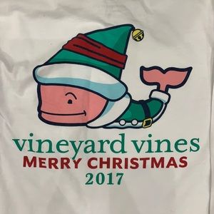 Vineyard Vines Elf Whale Christmas Holiday Shirt